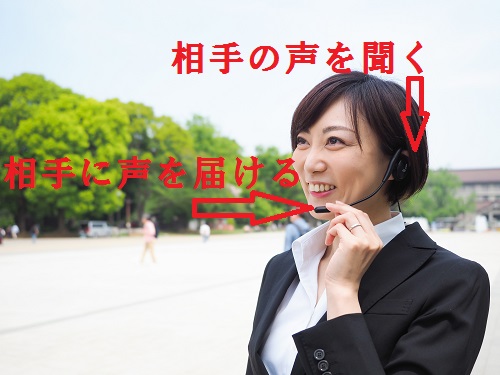 オペレーターとヘッドセット
