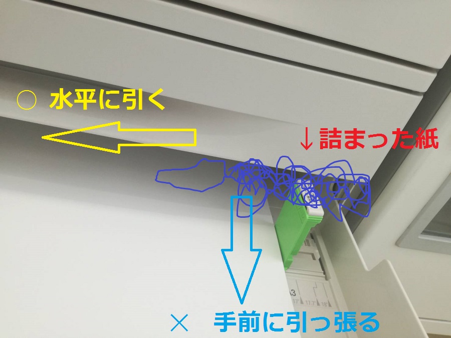 複合機紙詰まり解消方法