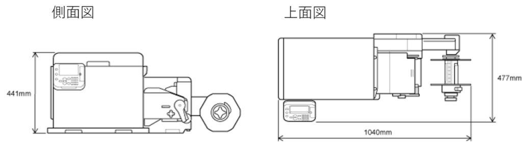 OKI Pro1050の占有寸法