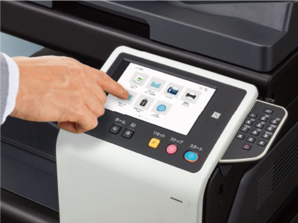 bizhub C287 iのタッチパネル