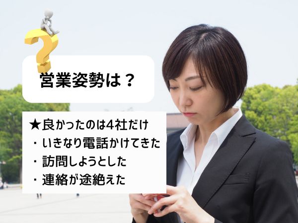 営業姿勢は？