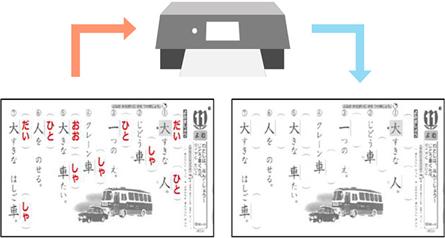 カラー消去コピー（キャノン）