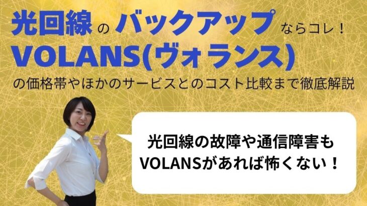 『VOLANS（ヴォランス）』光回線バックアップシステムの価格相場が知りたい